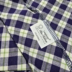 Longaberger Blue Ribbon Plaid Liner for Crafting Basket‎ New